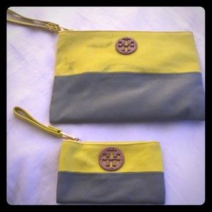 Tory Burch Clutch and Coin Purse in Bright Yellow